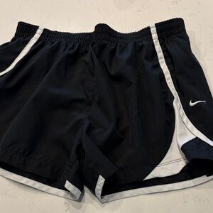 Nike Women's Black and White Athletic Shorts